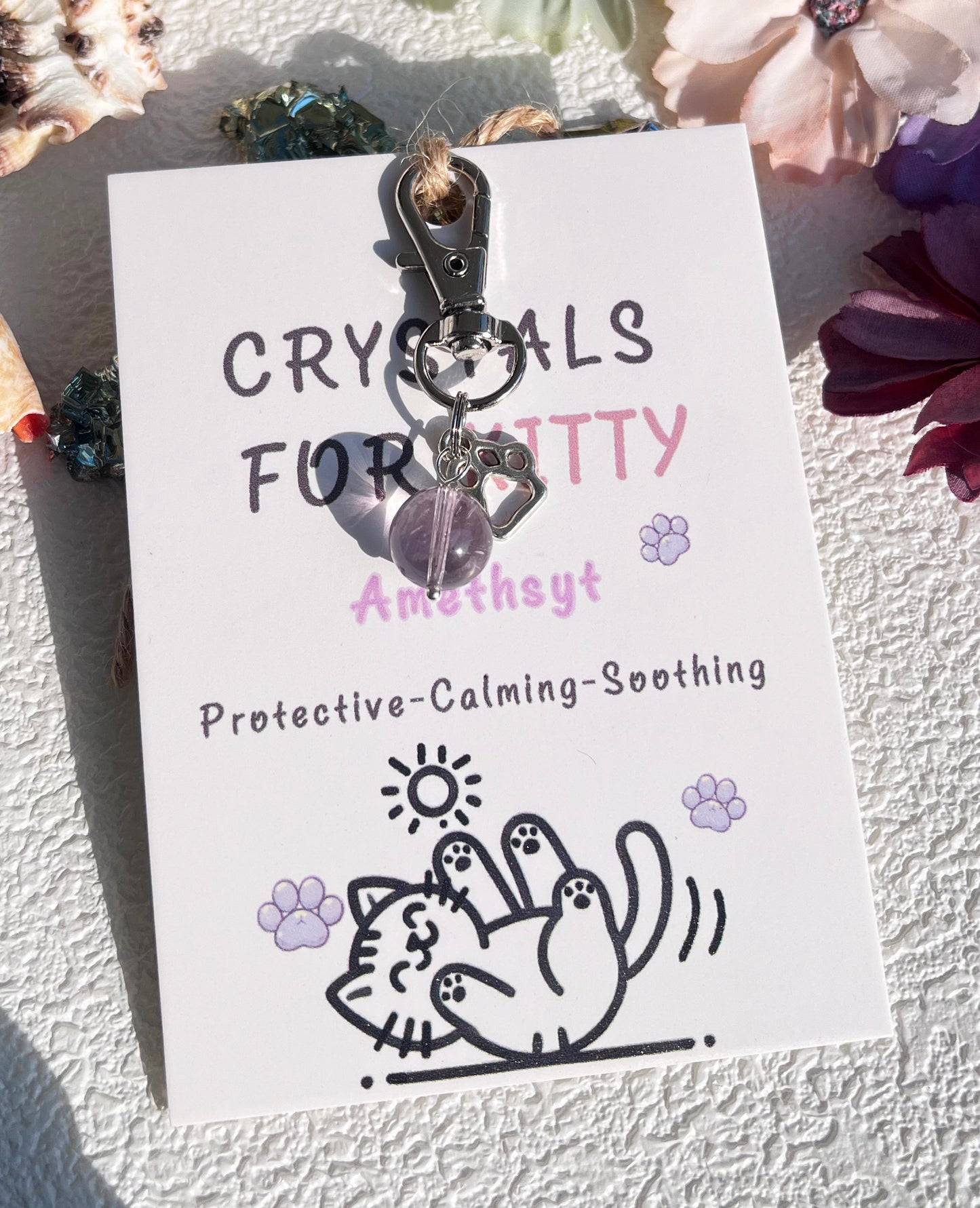 Exclusive Energy Guardian for Cats: Crystal Pendant for Cat Collars