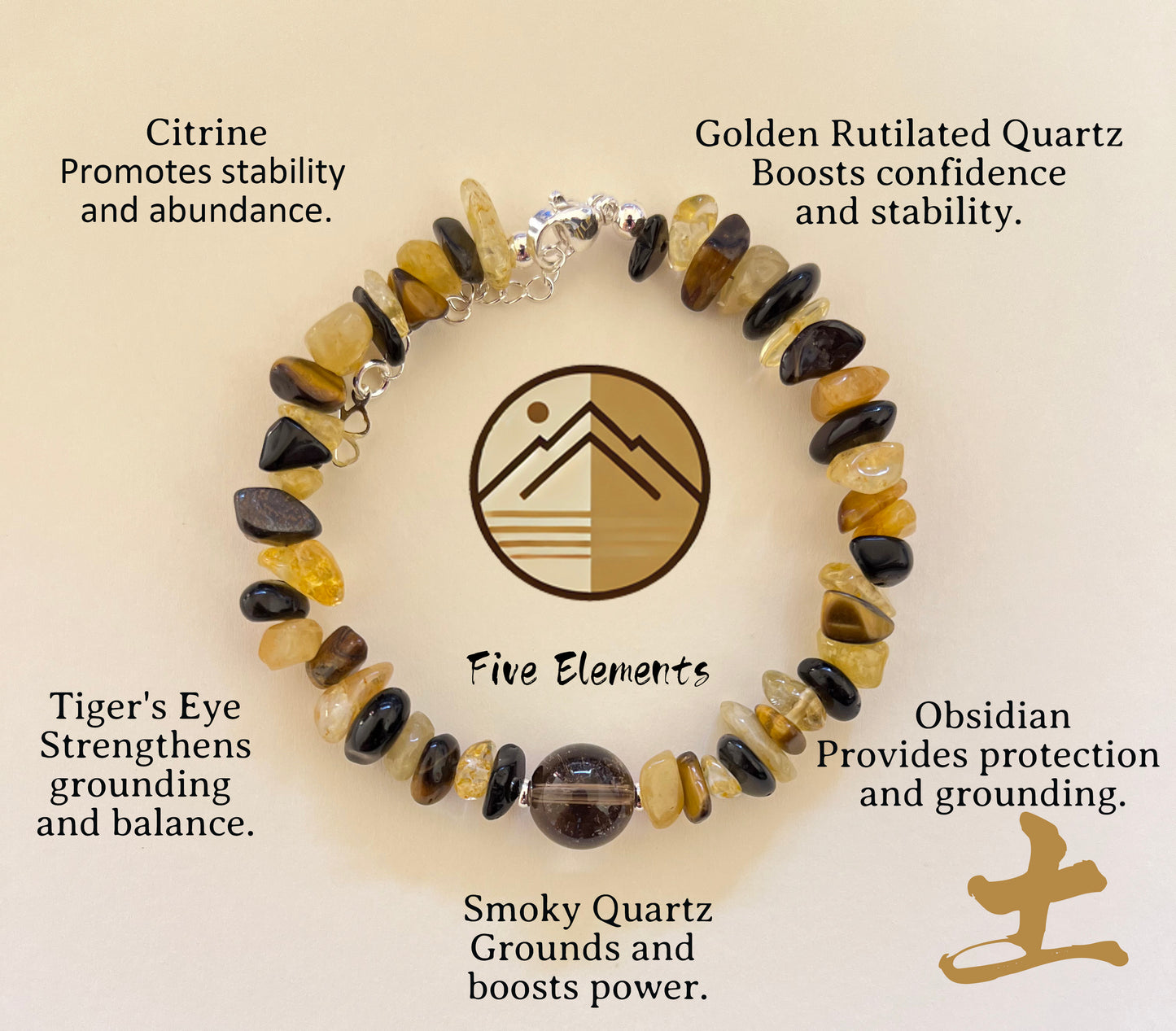 Five Elements Crystal Bracelet——Earth Elements