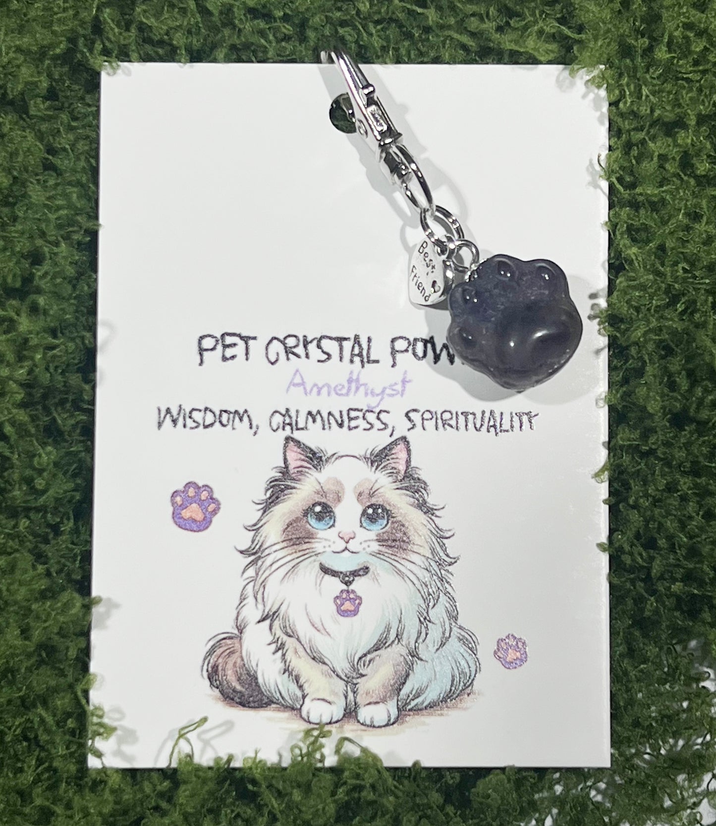 Crystal Cat Paw Pet Pendant——Gentle Comfort for the Soul