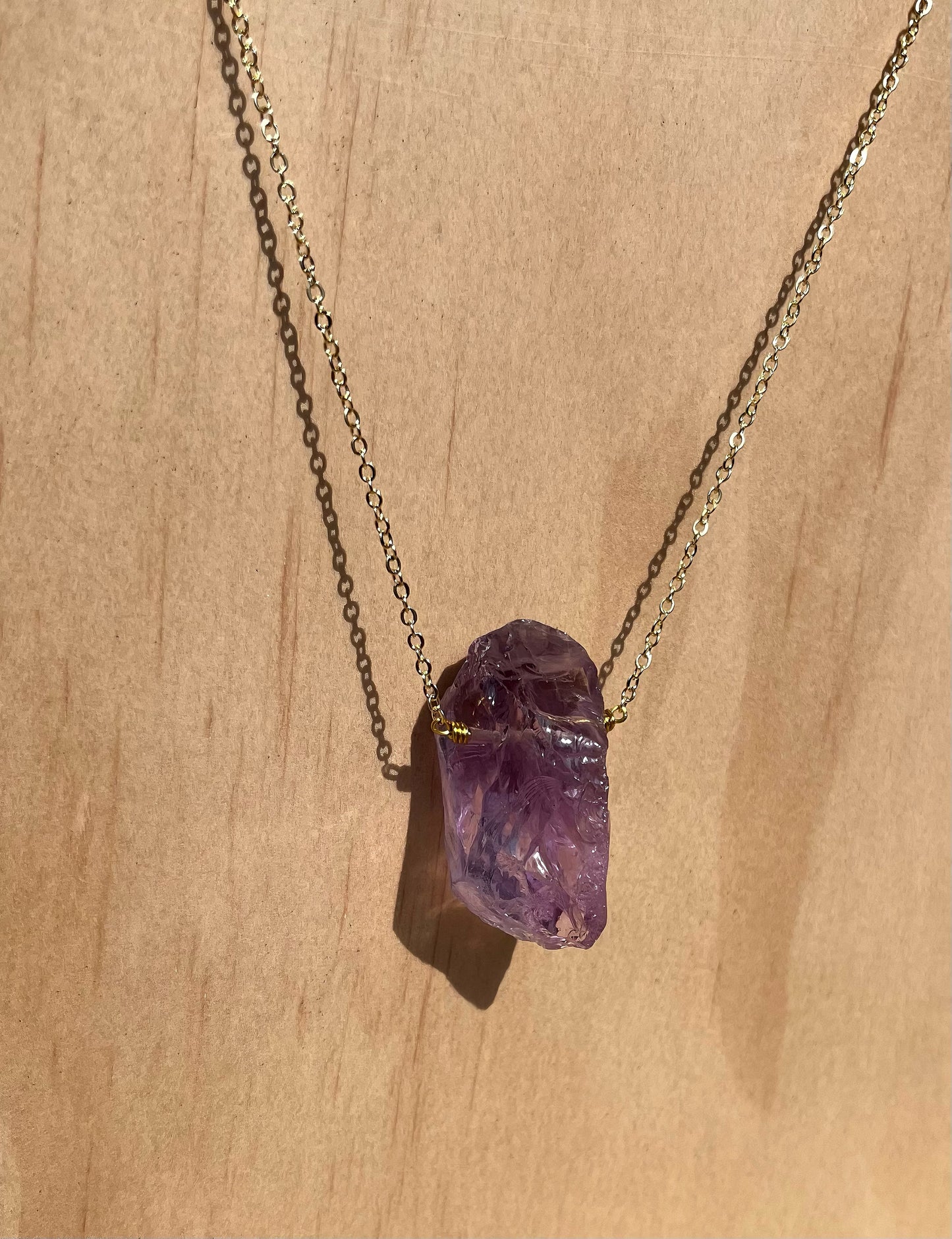 Raw Amethyst Necklace