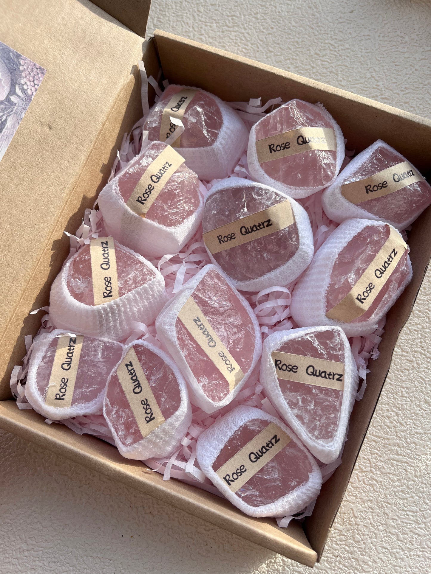 Rose Quartz Raw Stone Set