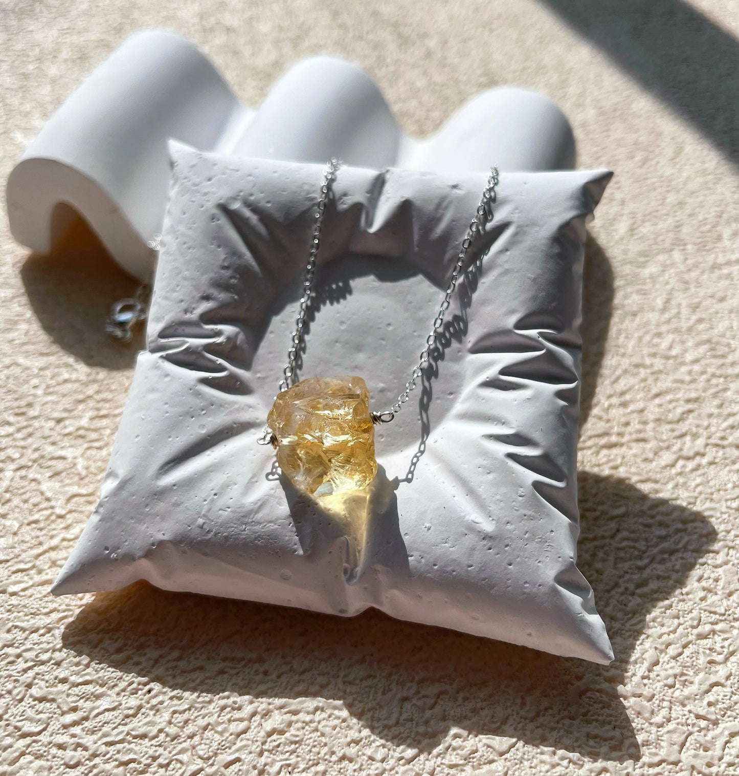 Citrine Rough Stone Necklace