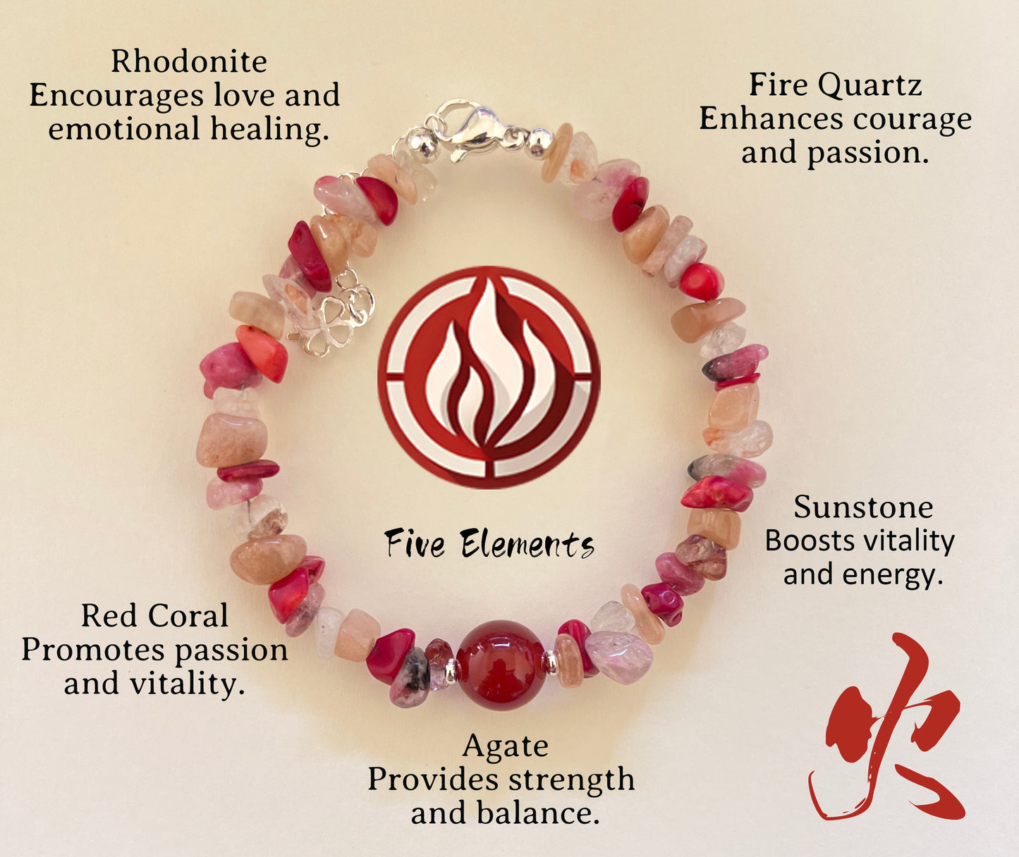 Five Elements Crystal Bracelet——Fire Elements