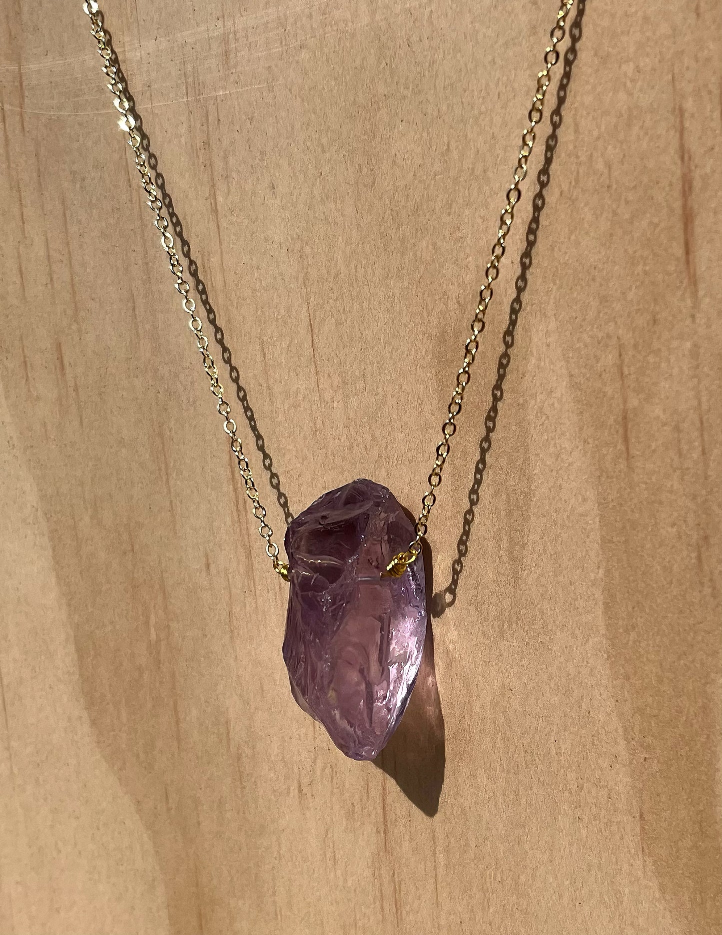 Raw Amethyst Necklace