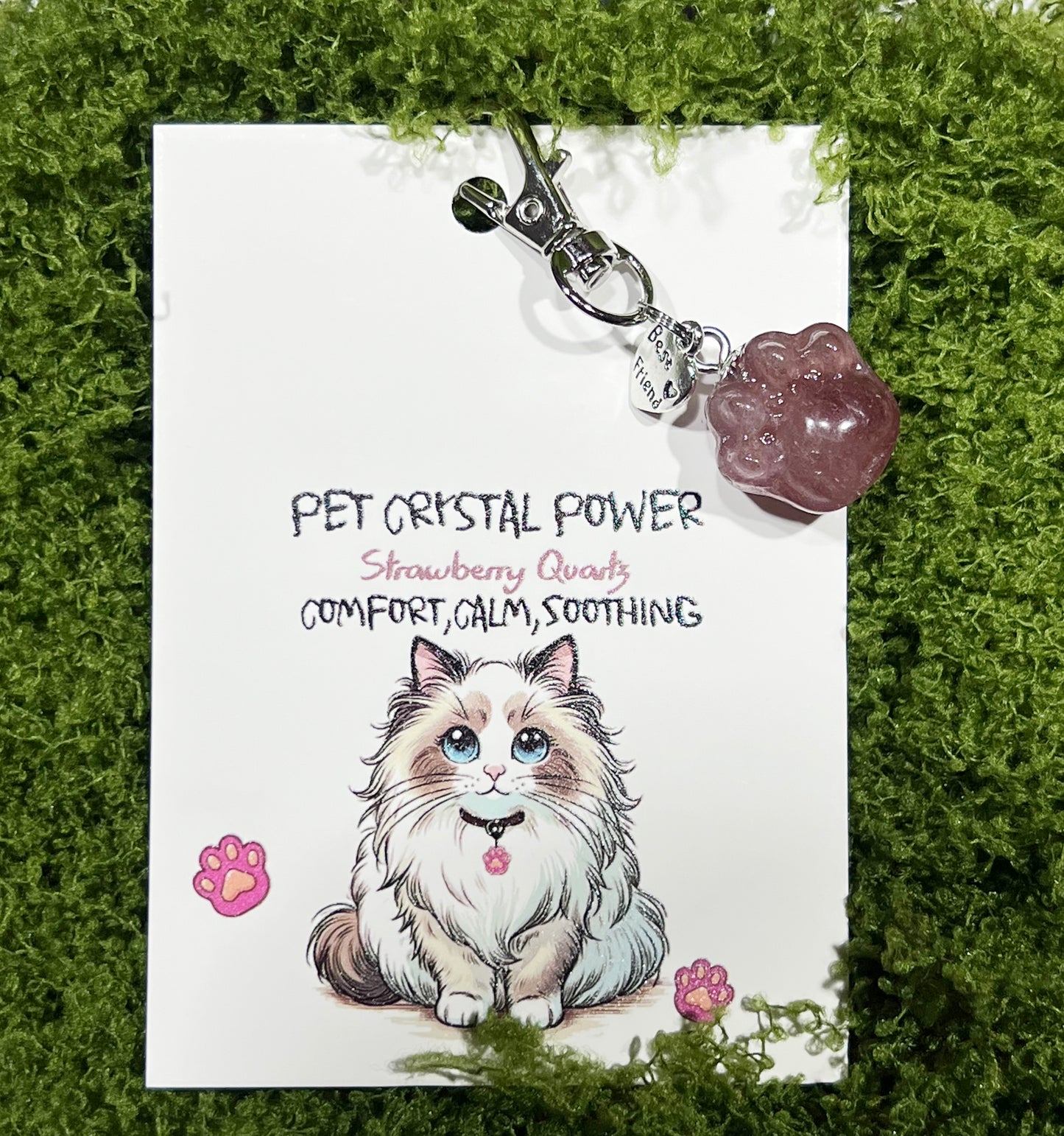Crystal Cat Paw Pet Pendant——Gentle Comfort for the Soul