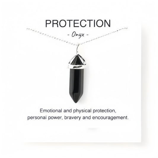 Protection - Black Agate Pendant