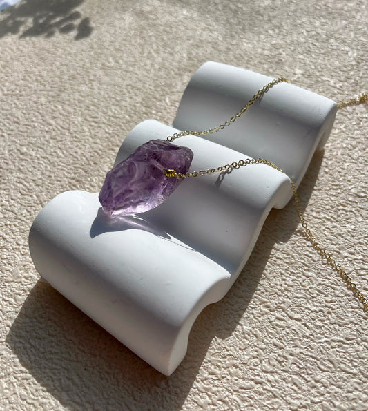 Raw Amethyst Necklace